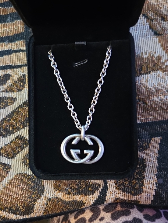 Gucci Jewelry - Gucci Silver Interlocking GG Pendant Necklace